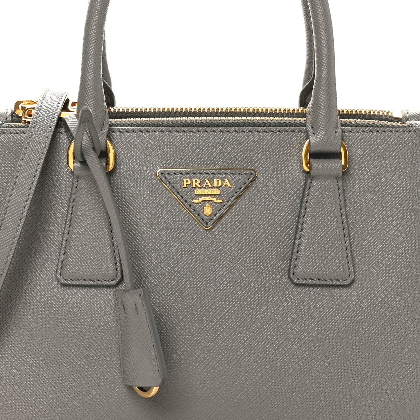 Saffiano Lux Small Galleria Double Zip Tote Nube