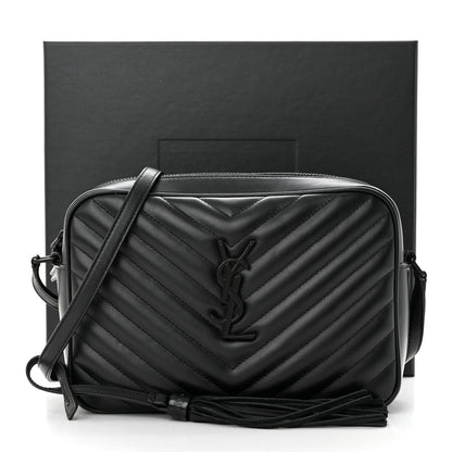 Saint Laurent Calfskin Matelasse Monogram Monochrome Lou Camera Bag Black 11 of 11
