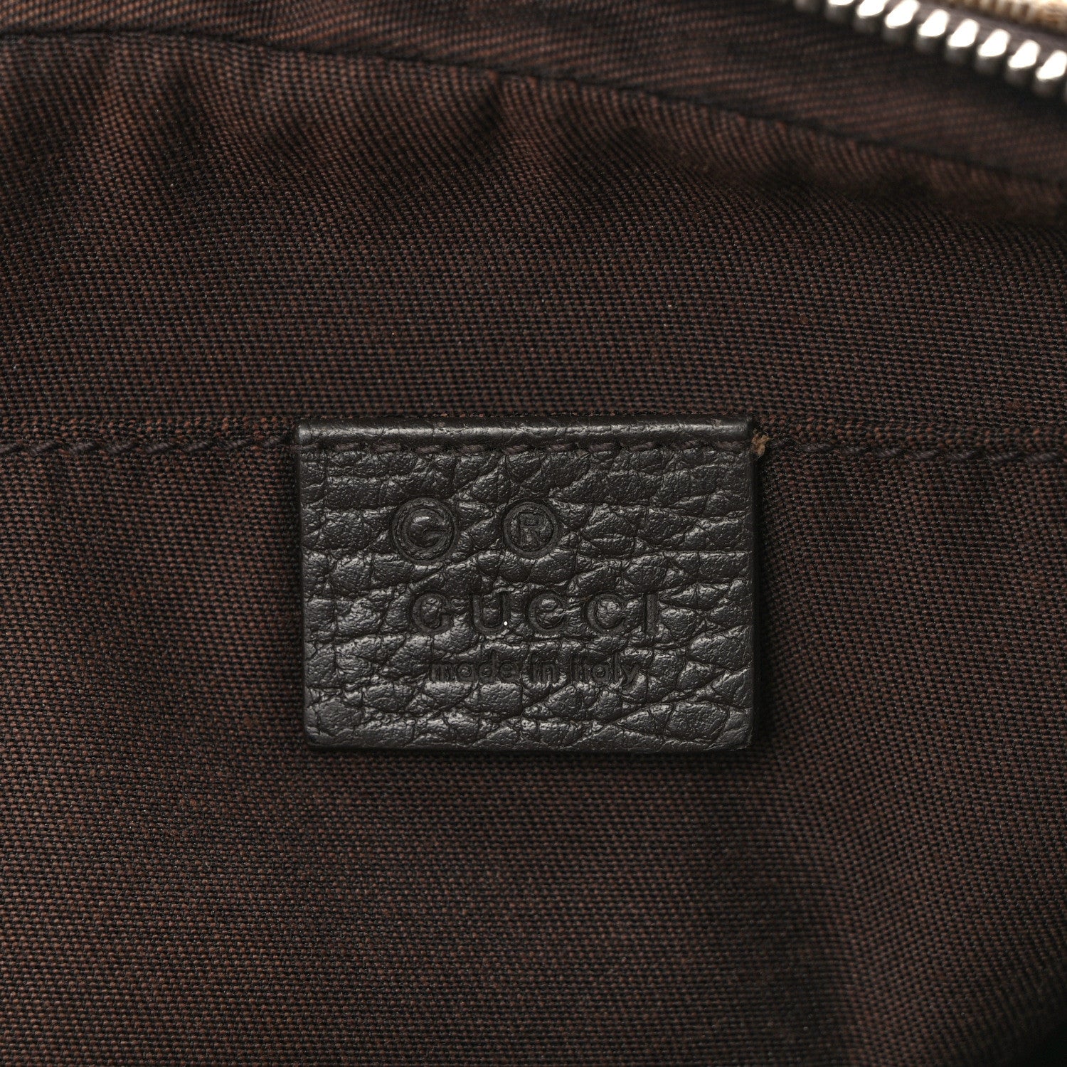 Gucci Monogram Dollar Calfskin Belt Bag Beige Ebony Testa di Moro Marrone Scuro 6 of 9