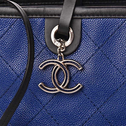 Chanel Grained Calfskin Shopping Fever Tote Blue 15 of 18