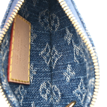 Louis Vuitton LV X TM Monogram Denim Cerises Key Pouch Blue 5 of 7