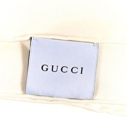 Gucci Silk Twill Flora Square Scarf White 3 of 4