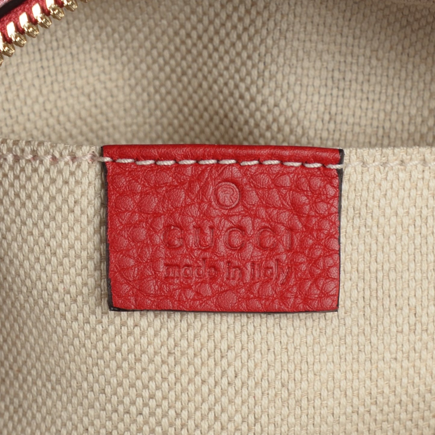 Pebbled Calfskin Small Soho Disco Bag Tabasco Red