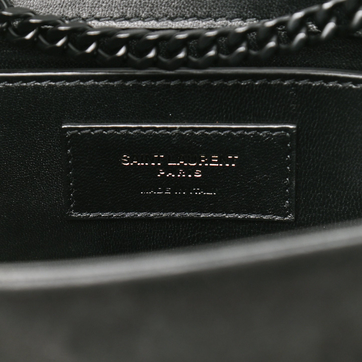 Suede Crystal Studded Monogram Small Kate Satchel Black