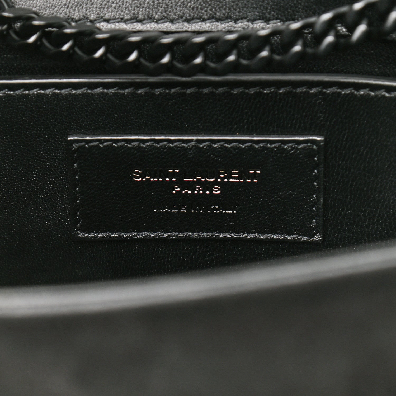 Saint Laurent Suede Crystal Studded Monogram Small Kate Satchel Black 6 of 11