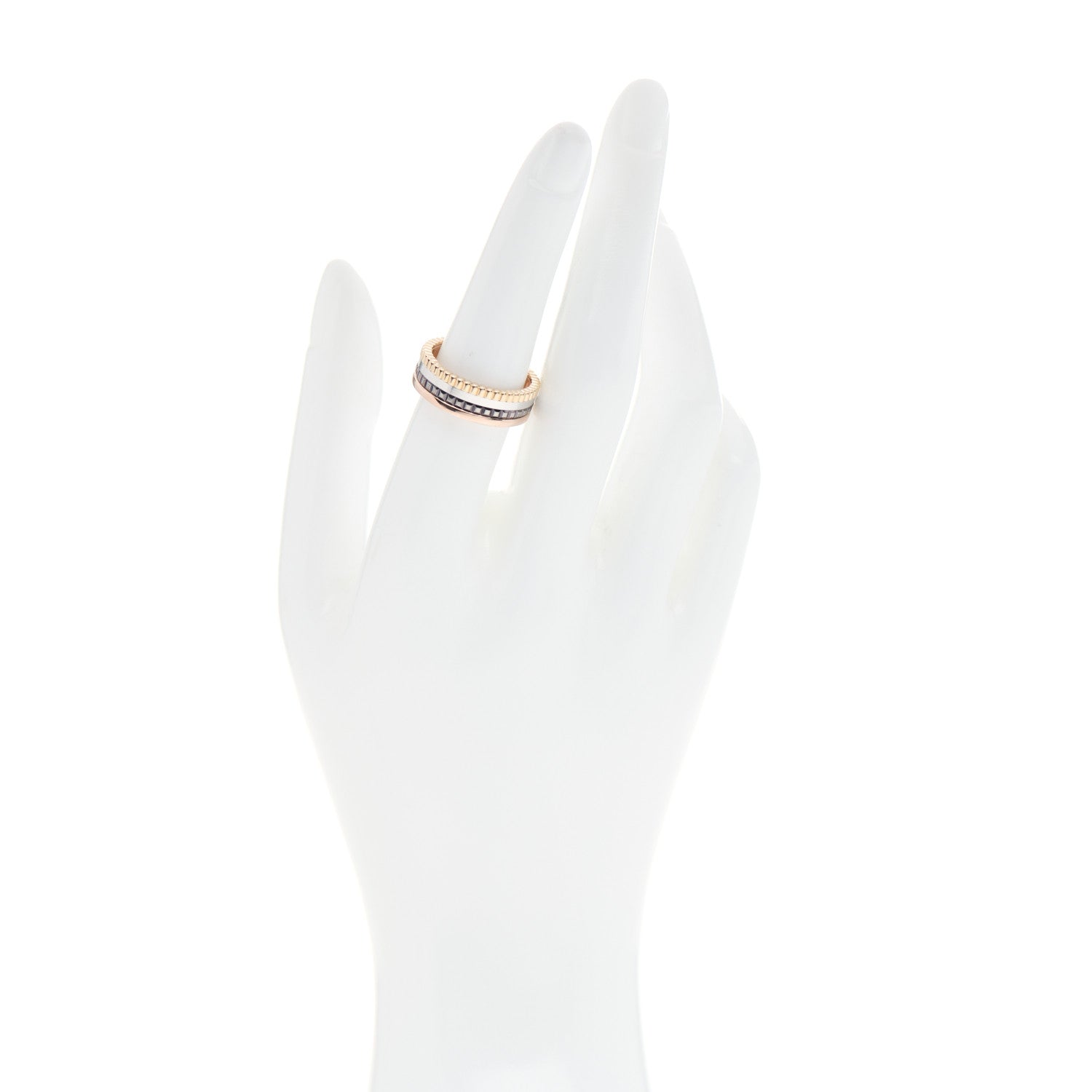 Boucheron 18K Pink Yellow White Gold PVD Small Quatre Classique Ring 55 7.25 2 of 4