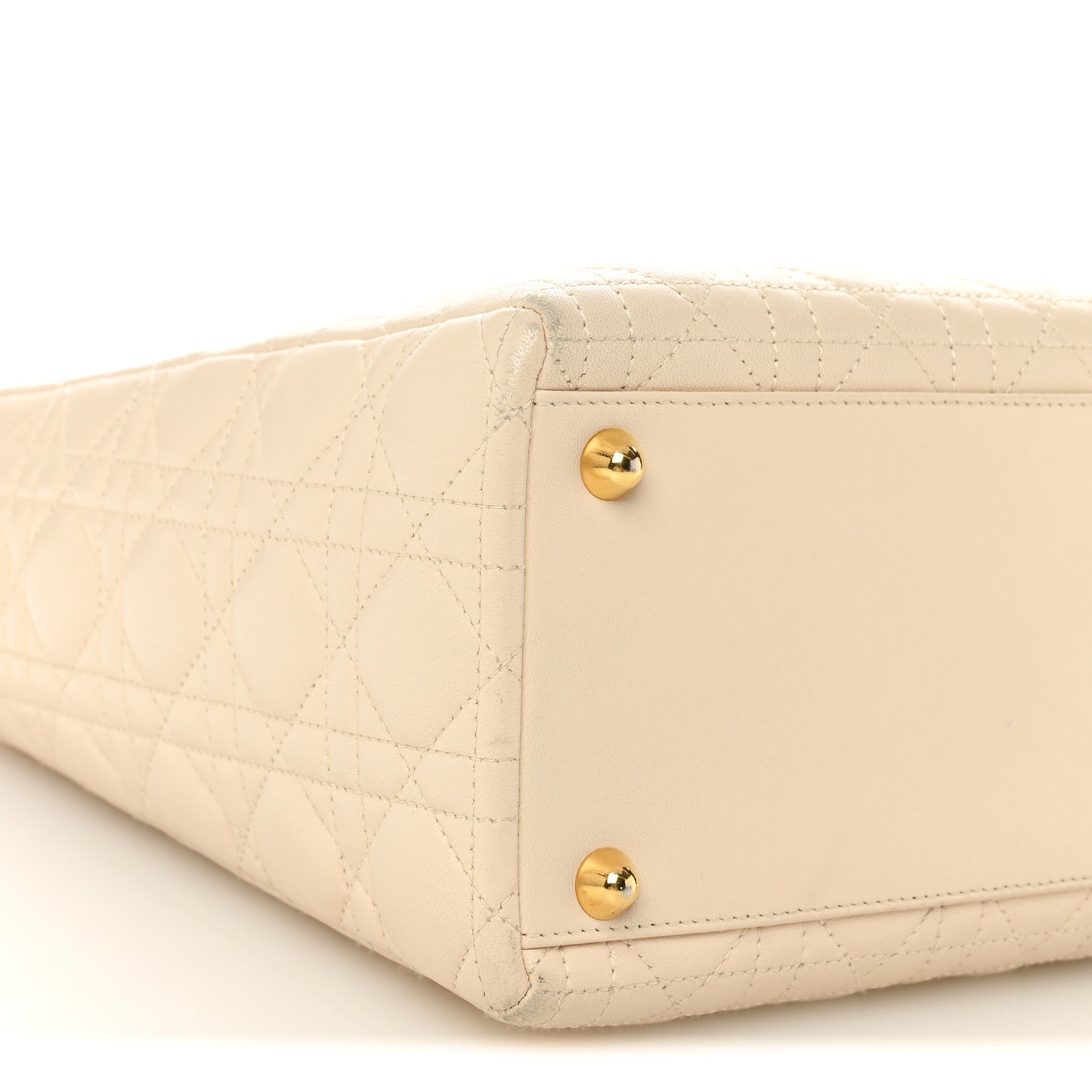Lambskin Cannage Large Lady Dior White
