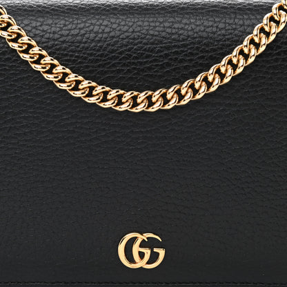 Gucci Calfskin Mini GG Marmont Chain Wallet Black 7 of 9