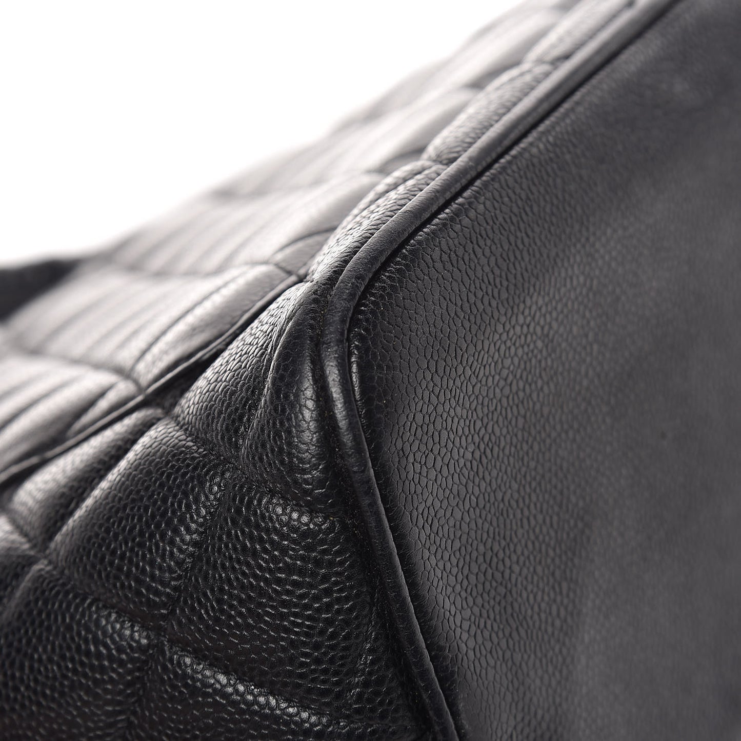 Caviar Quilted Medallion Tote Black