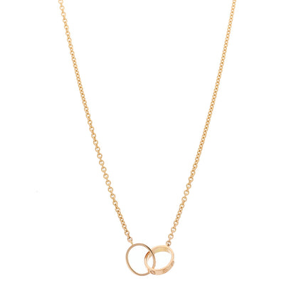 Cartier 18K Pink Gold Interlocking LOVE Necklace 1 of 6