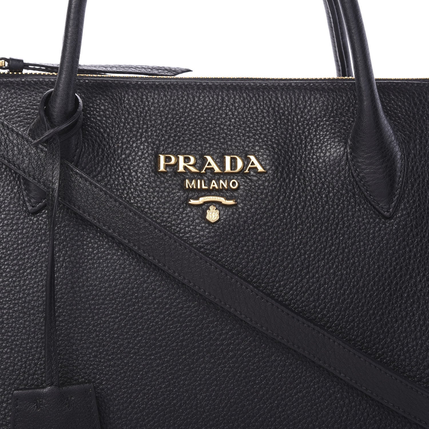Prada Vitello Daino Tote Black 8 of 15