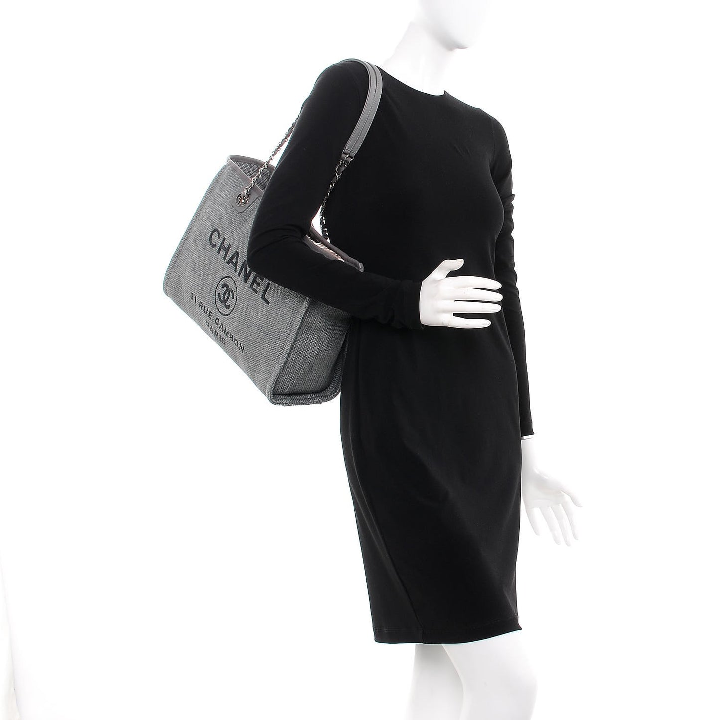 Canvas Small Deauville Tote Grey