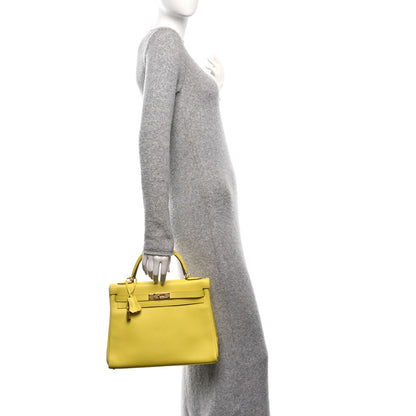 Hermes Evercolor Kelly Retourne 28 Lime 2 of 11
