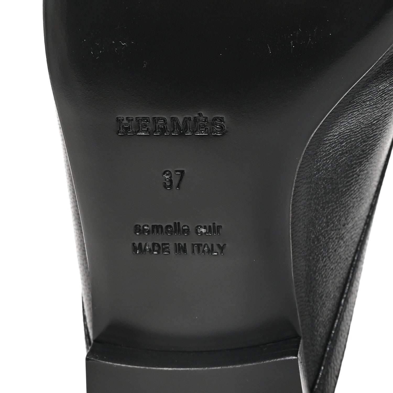 Hermes Goatskin Groupie Mules 37 Black 7 of 9
