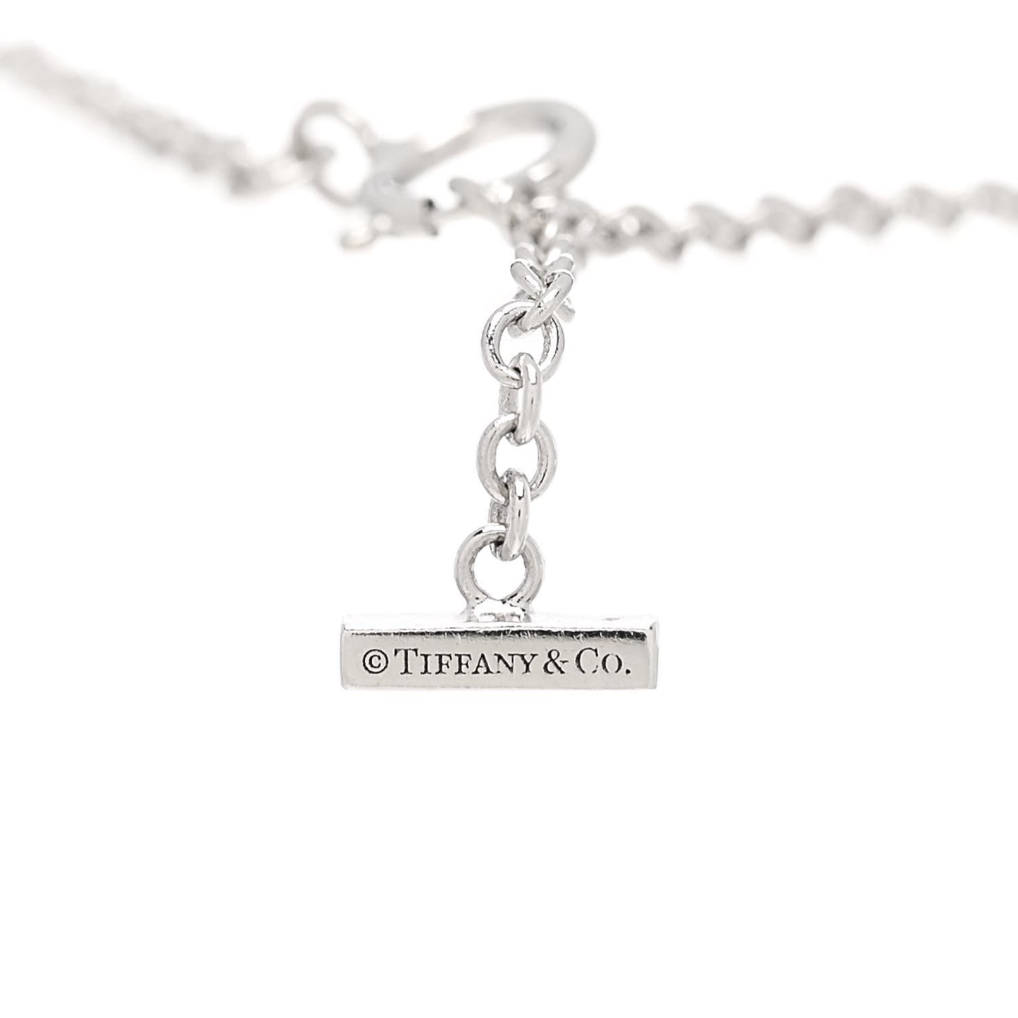 18K White Gold Diamond T Smile Bracelet