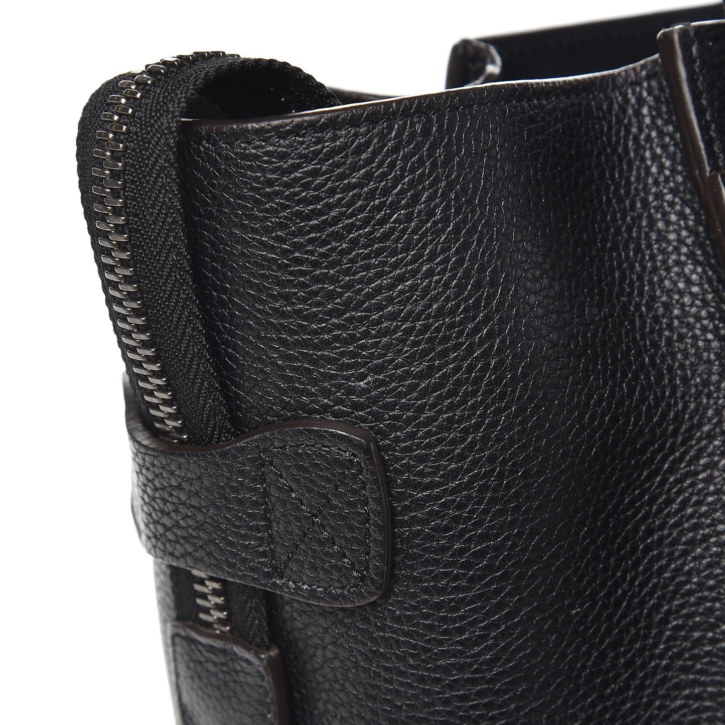 Drummed Calfskin Mini Luggage Black