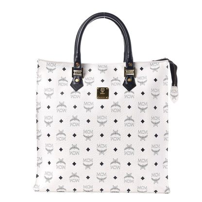 MCM Visetos Shopper Tote White 1 of 25