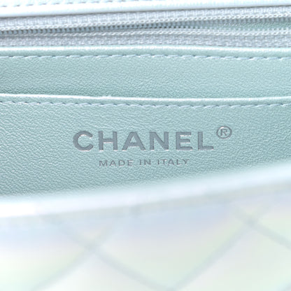 Chanel Iridescent Lambskin Quilted Mini Square Flap Light Blue 8 of 12