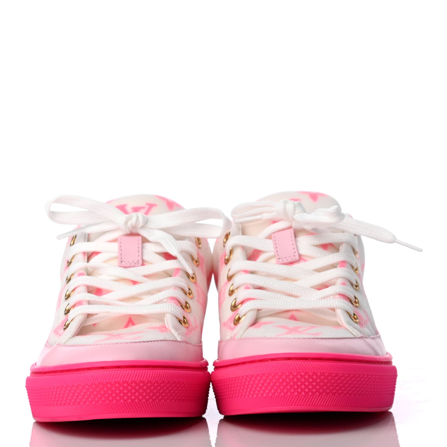 Louis Vuitton Technical Fabric Monogram Stellar Sneakers 35.5 Rose Pop 2 of 8