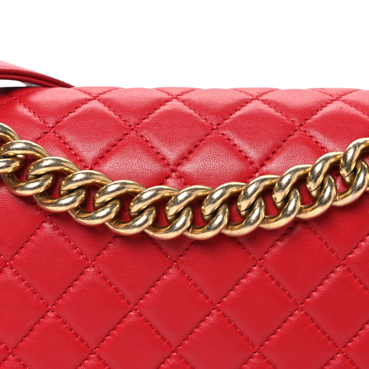 Chanel Lambskin Quilted Medium Boy Flap Red 8 of 10