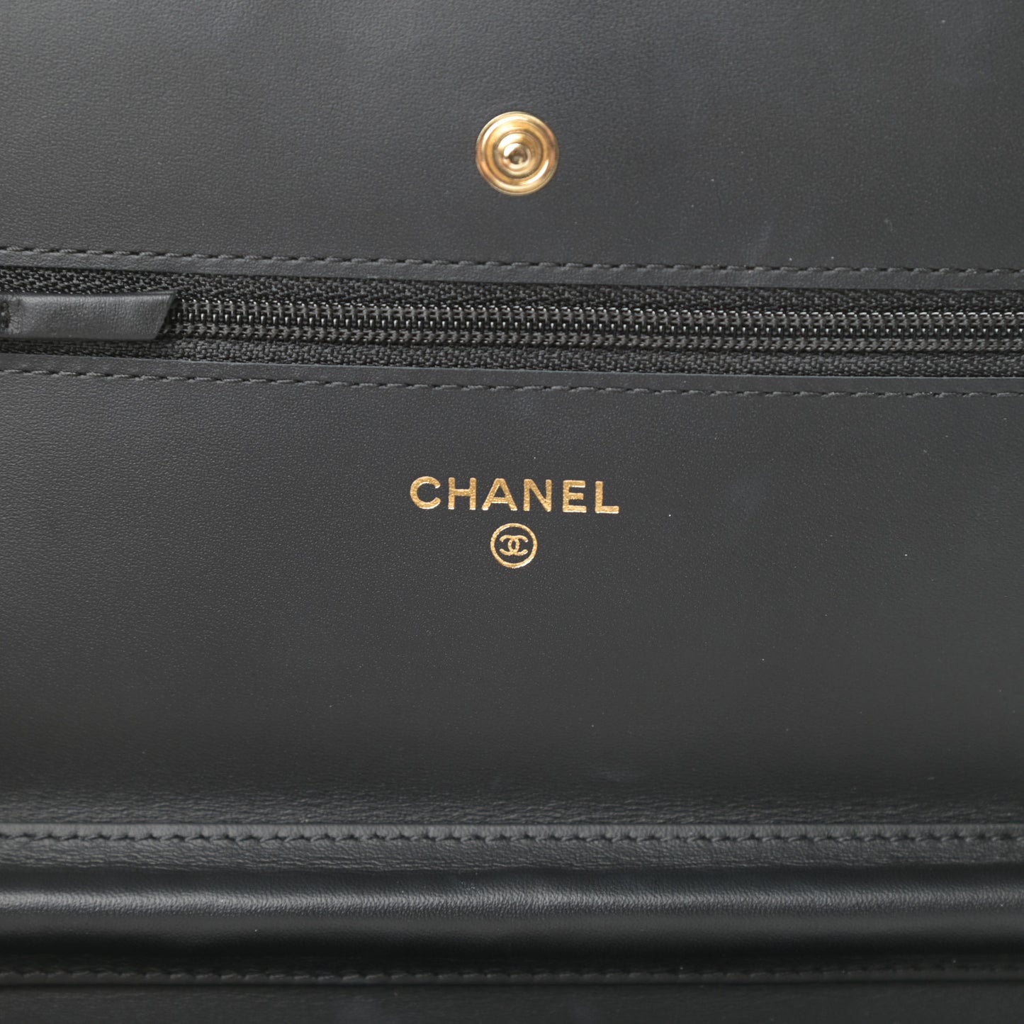 Aged Calfskin Quilted Lucky Charms Casino 2.55 Reissue Wallet On Chain WOC Black