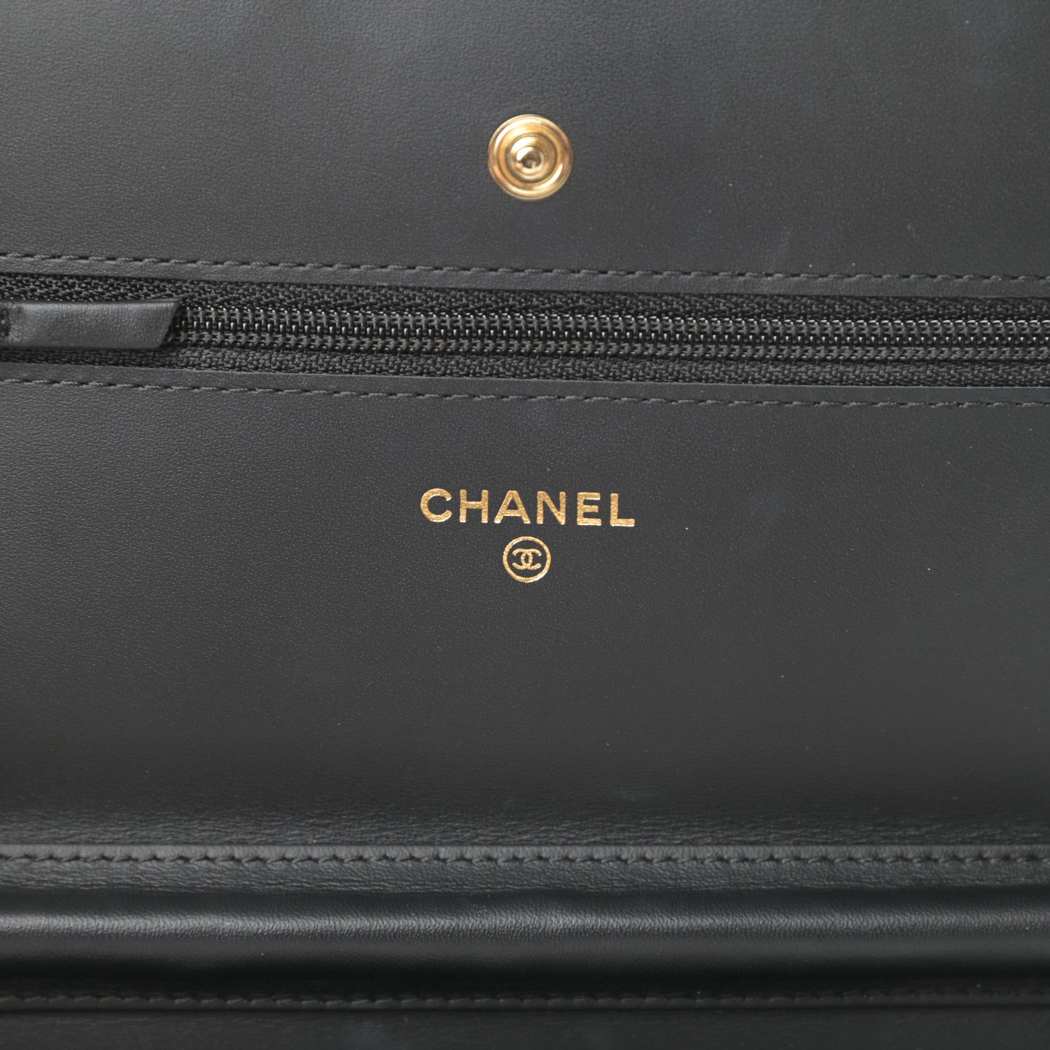 Chanel Aged Calfskin Quilted Lucky Charms Casino 2.55 Reissue Wallet On Chain WOC Black 6 of 13