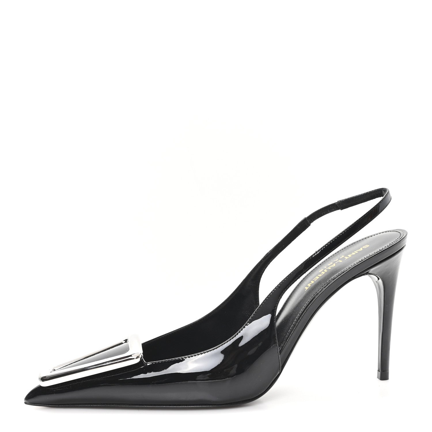 Saint Laurent Vernice Grupy Avenue 95 Slingback Pumps 38 Black 1 of 9