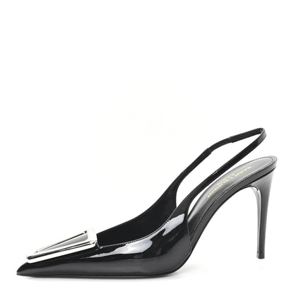 Saint Laurent Vernice Grupy Avenue 95 Slingback Pumps 38 Black 1 of 9