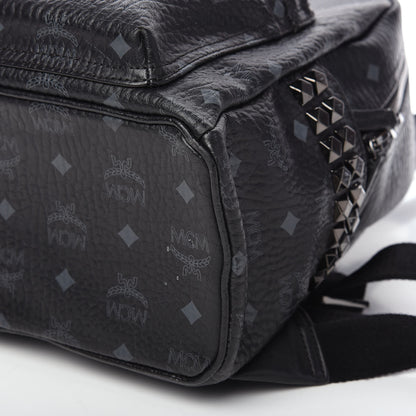 MCM Visetos Small Side Stud Stark Backpack Black 8 of 10