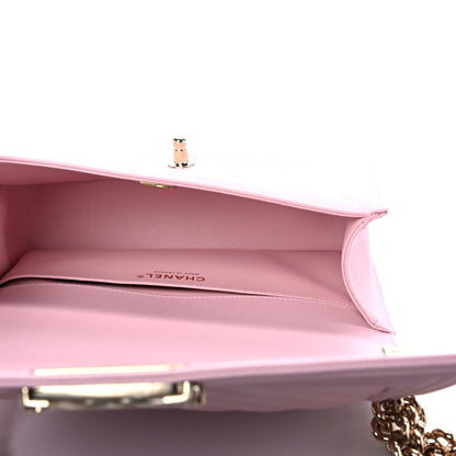 Chanel Caviar Chevron Quilted Medium Boy Flap Light Pink 4 of 9