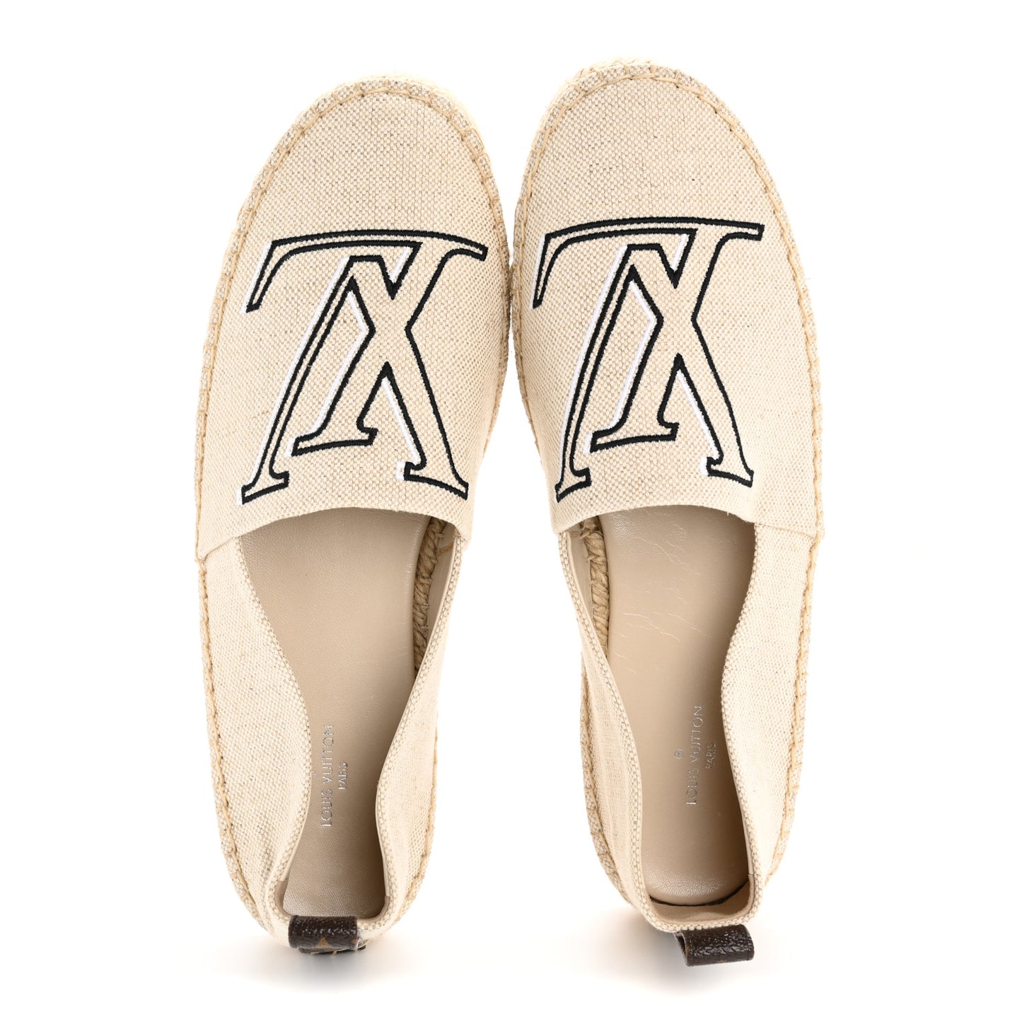 Canvas Seashore Espadrille Flats 39 Ecru