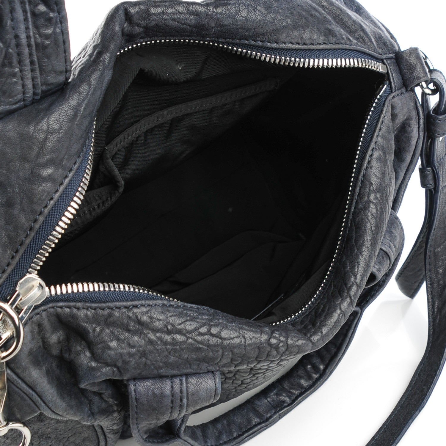Alexander Wang Pebbled Lambskin Rocco Midnight 5 of 7