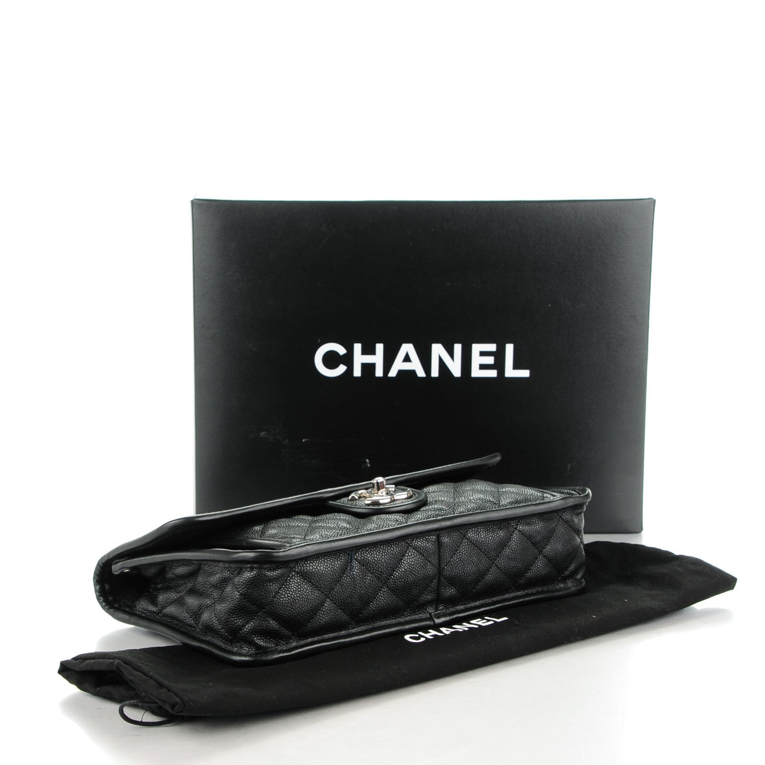 Chanel Caviar Quilted Medium French Riviera Flap Black 4 of 8