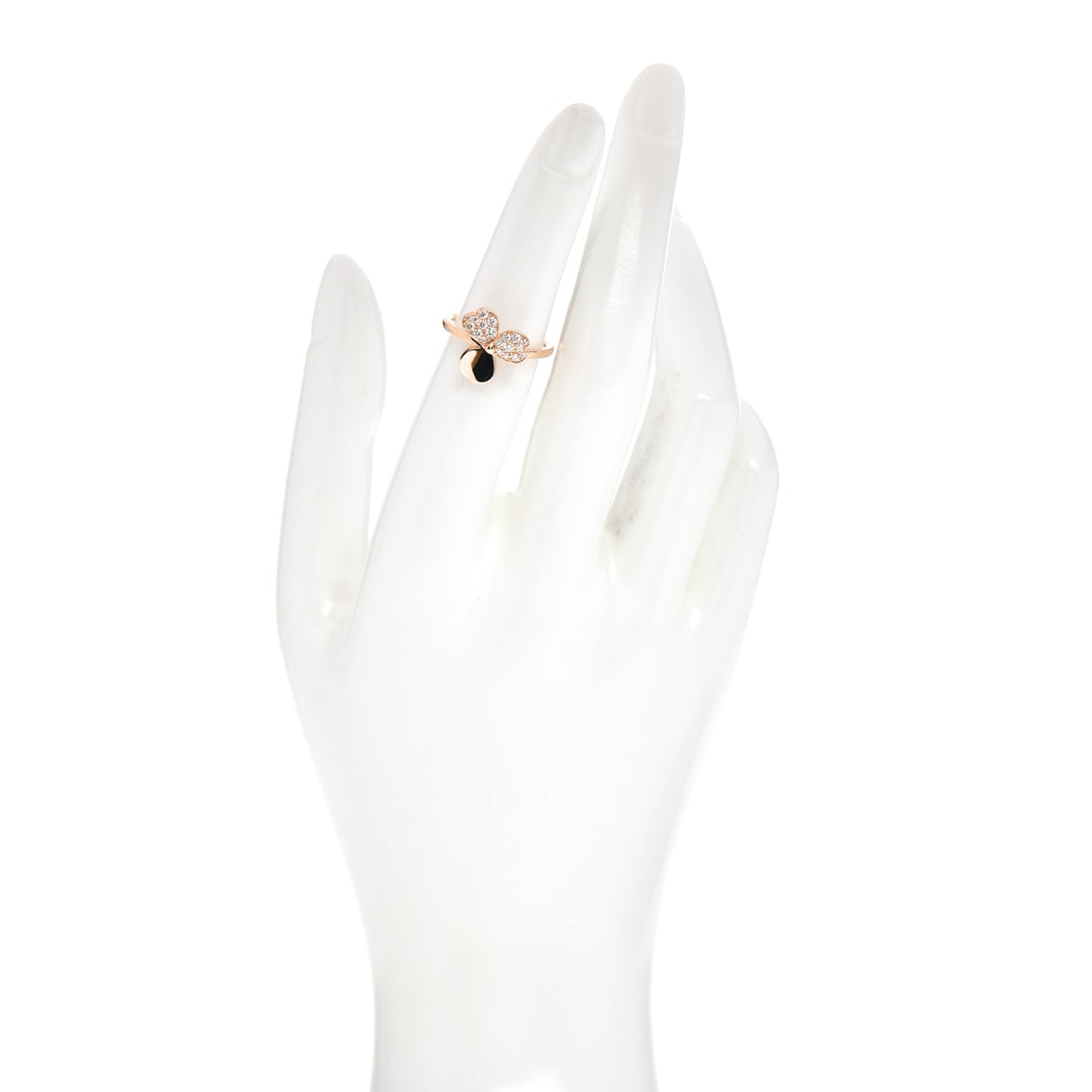 18K Rose Gold Diamond Paper Flowers Ring 49 5