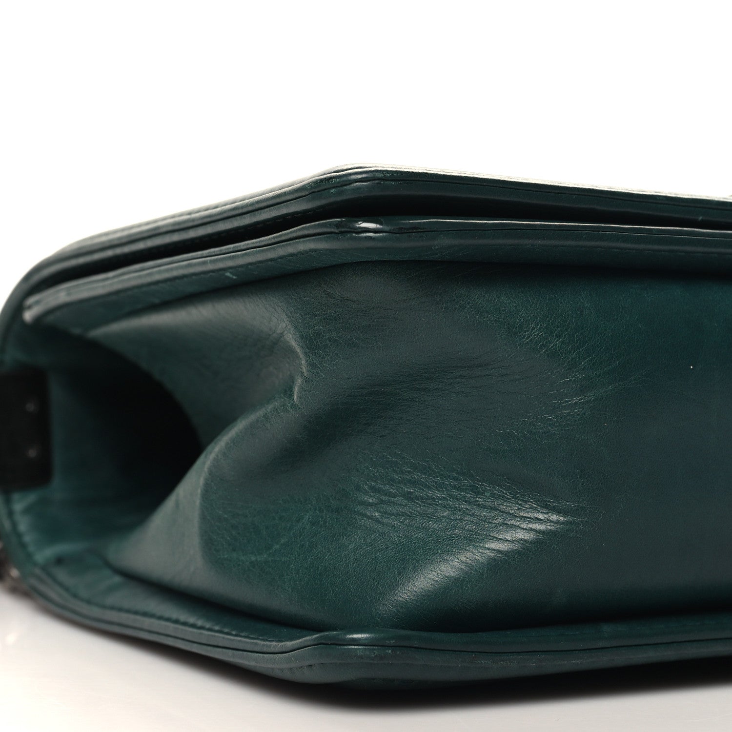 Chanel Calfskin Double Stitch Medium Boy Flap Green 9 of 14