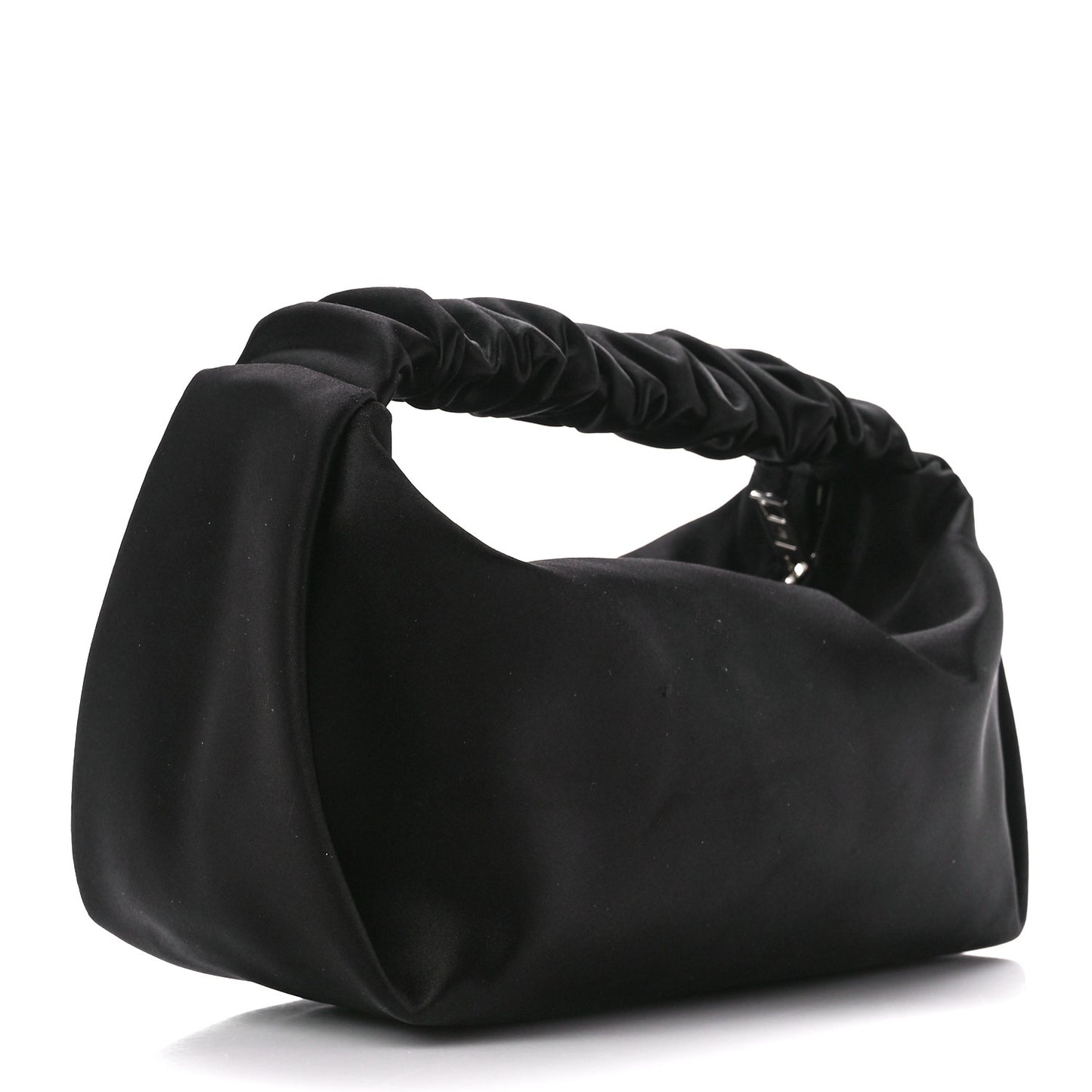 Satin Mini Scrunchie Bag Black