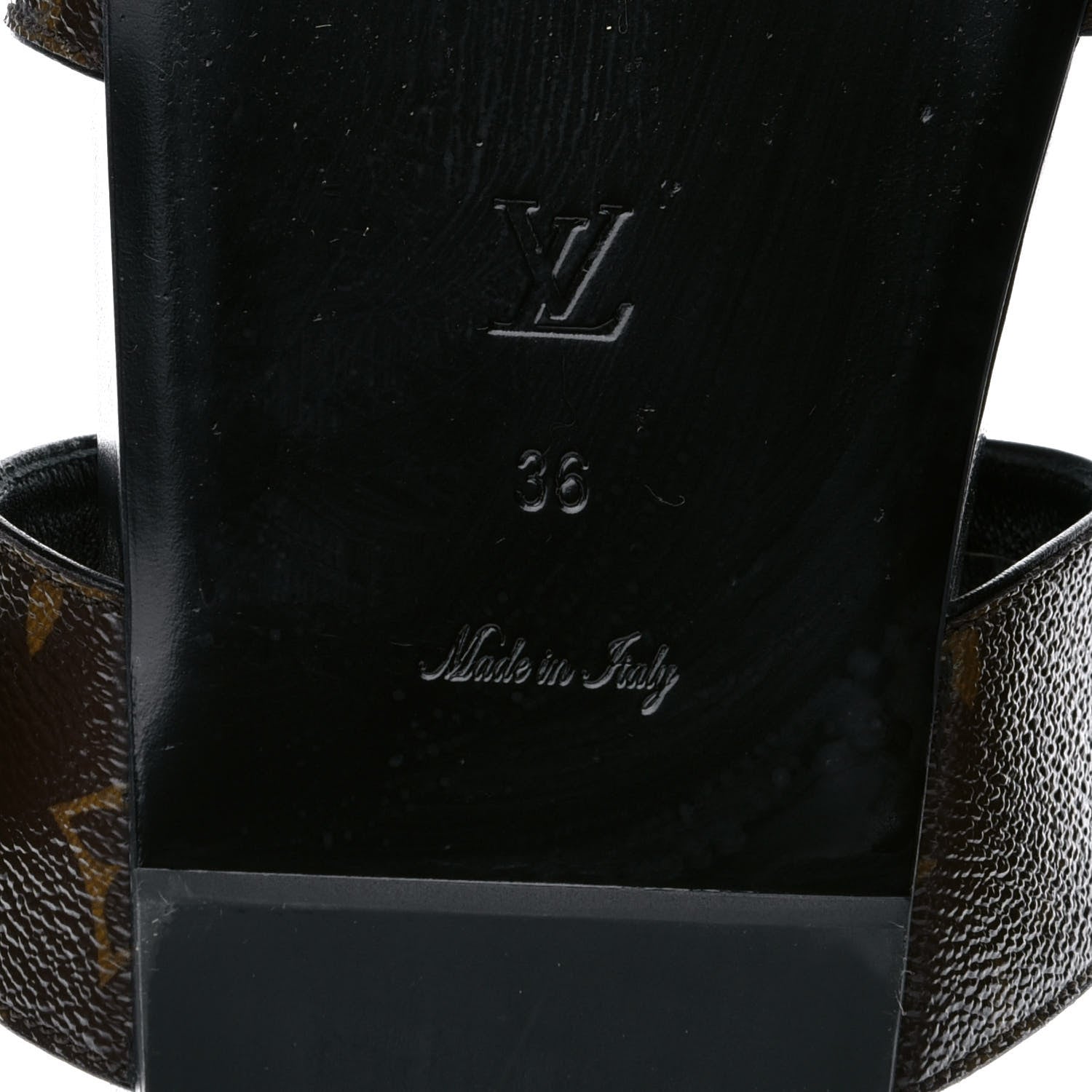 Louis Vuitton Monogram Bom Dia Mule Sandals 36 Black 7 of 9