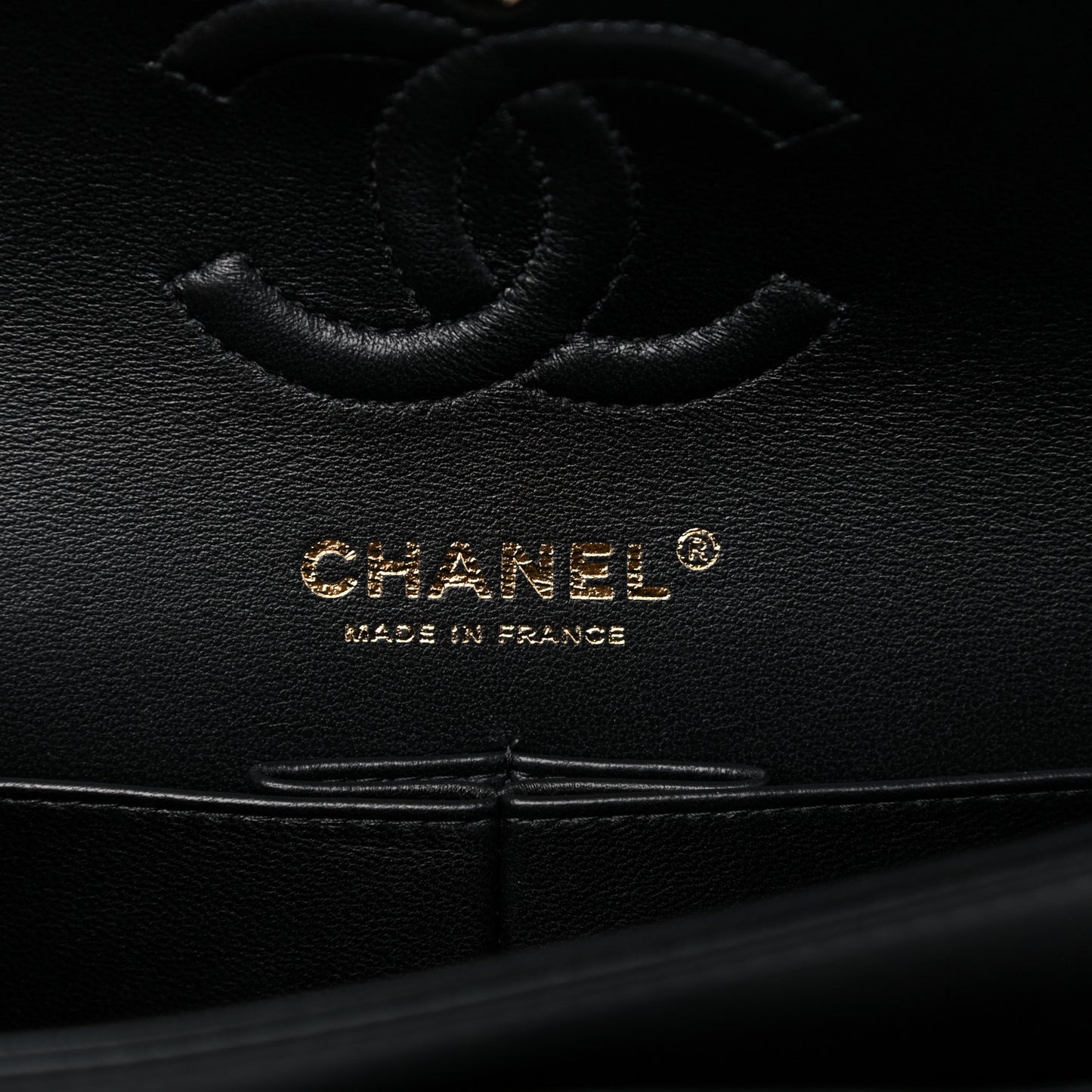 Lambskin Quilted Small Double Flap Black
