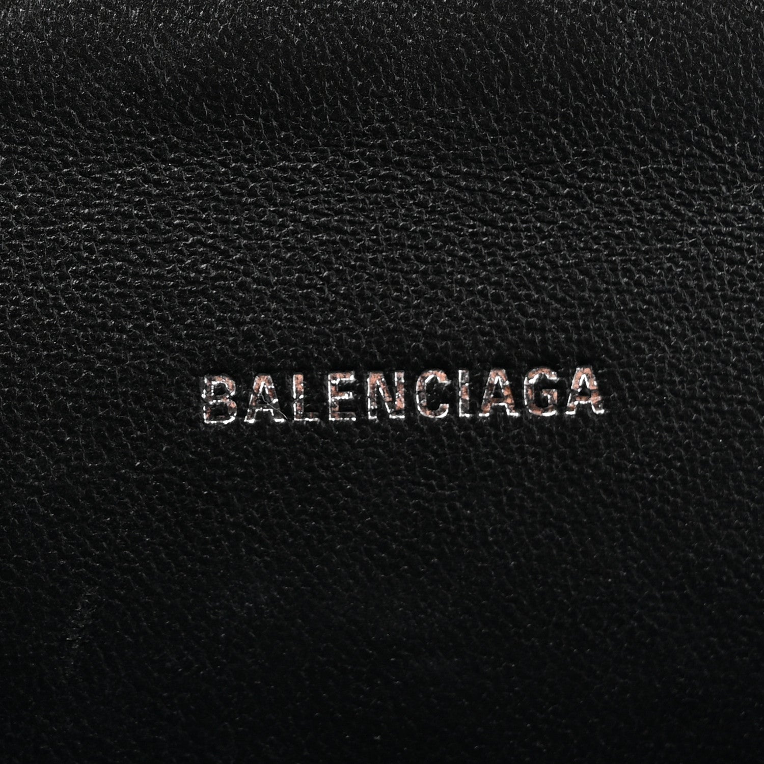 Balenciaga Shiny Calfskin Monochrome Crocodile Embossed Hourglass Top Handle Bag XS Black 6 of 11