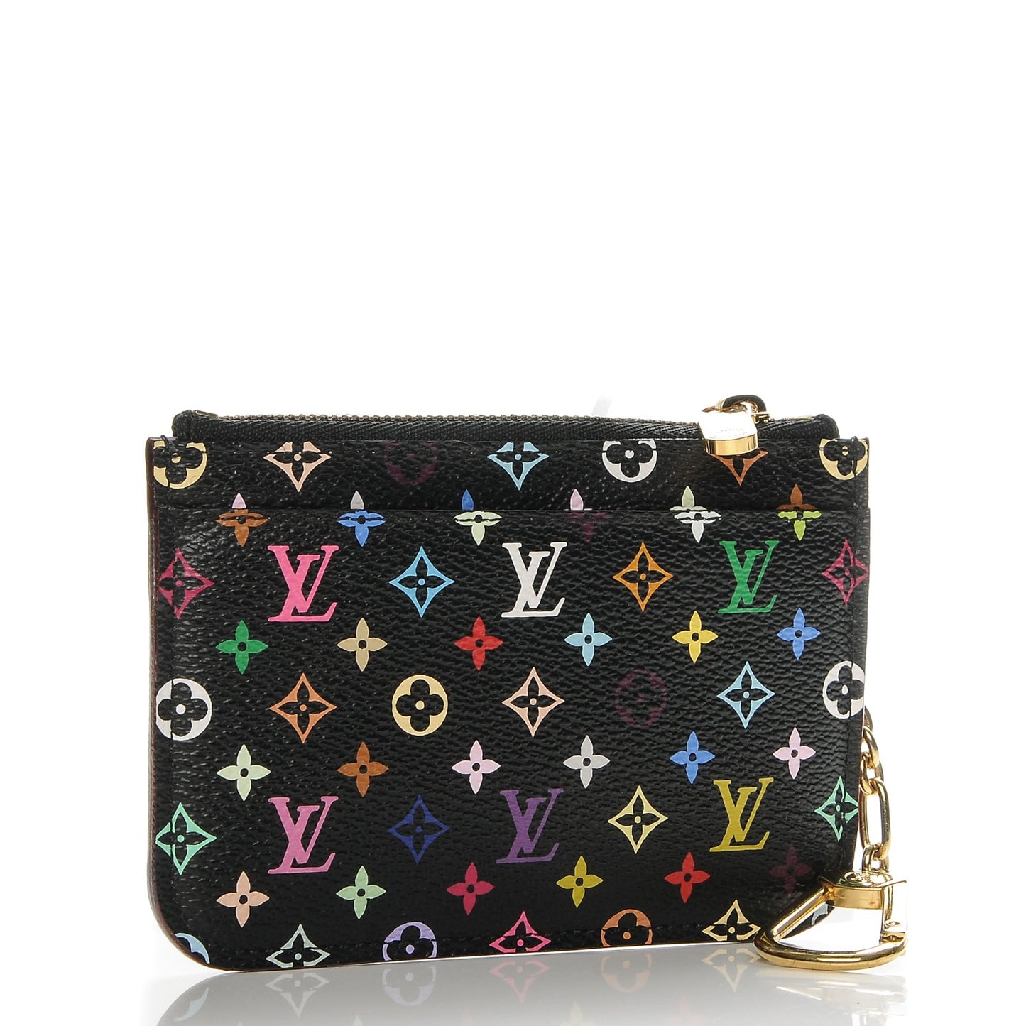 Monogram Multicolor Key Pouch Black Violet