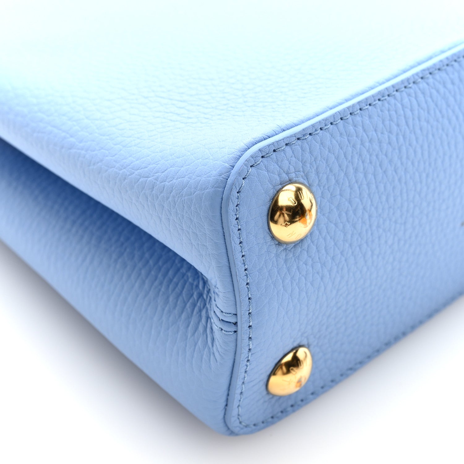 Louis Vuitton Taurillon Capucines BB Bleu de Provence Greige Doux 8 of 9