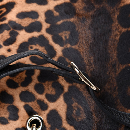 Gucci Calf Hair Leopard Print Large Bamboo Shopper Tote Black 11 of 11