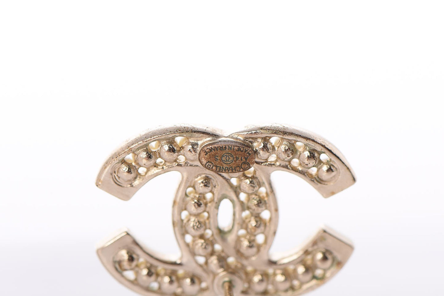 Pearl CC Earrings Light Gold