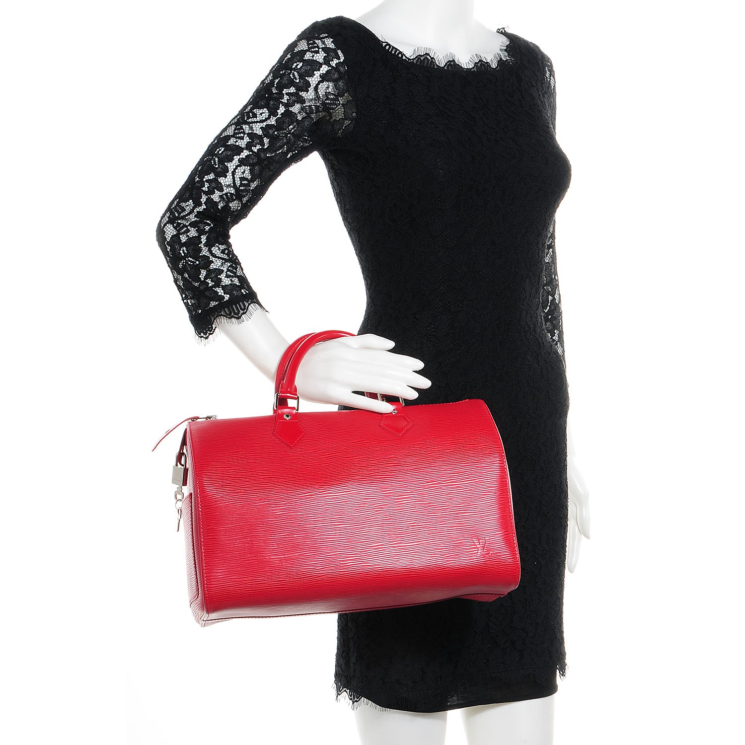 Louis Vuitton Epi Speedy 30 Rouge 2 of 8