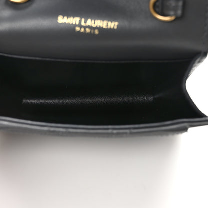Saint Laurent Lambskin Quilted Monogram Micro Gaby Crossbody Bag Storm 5 of 10