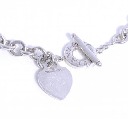 Tiffany Sterling Silver Heart Tag Toggle Necklace 1 of 4