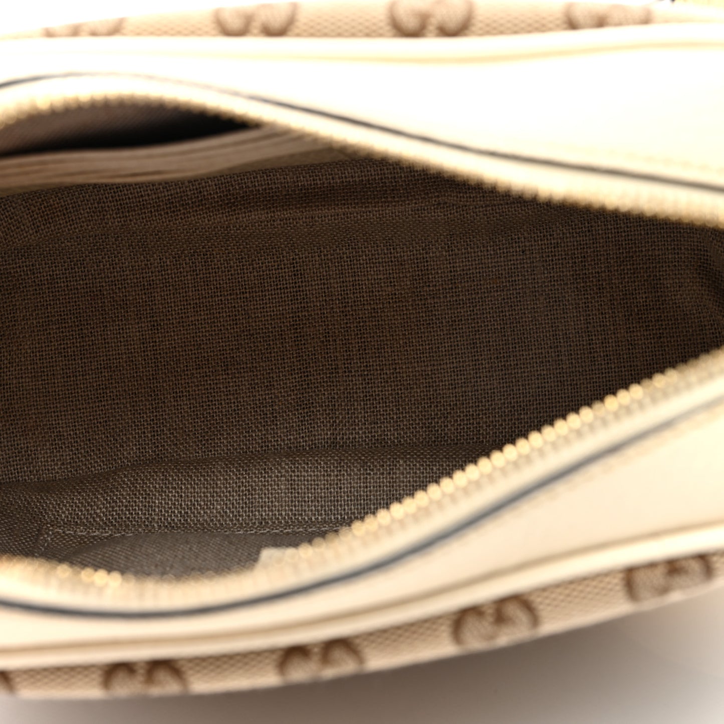 Monogram Dollar Calfskin Mini Bree Messenger Bag Beige Ebony Avoire