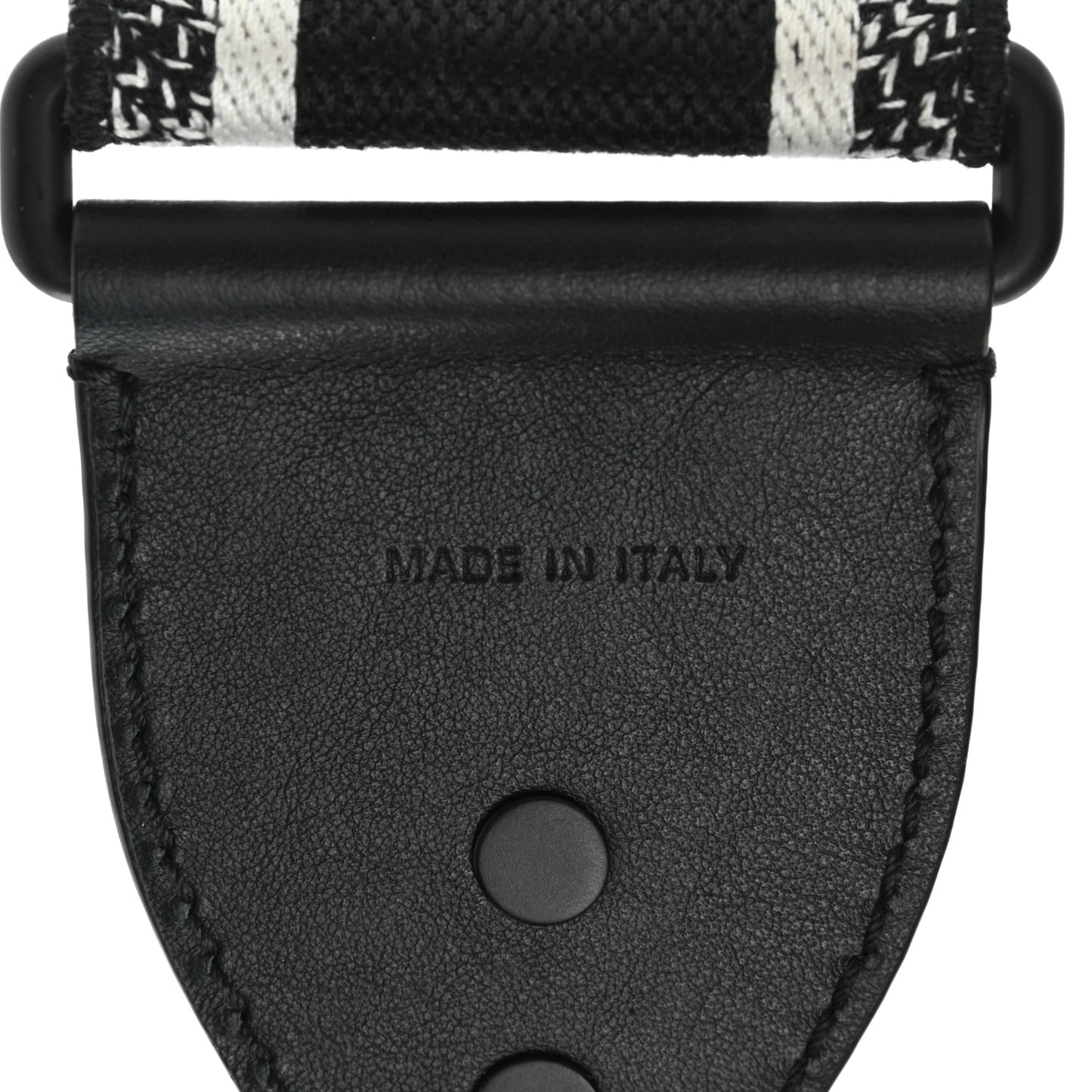 Canvas Embroidered Shoulder Strap Black Ultramatte
