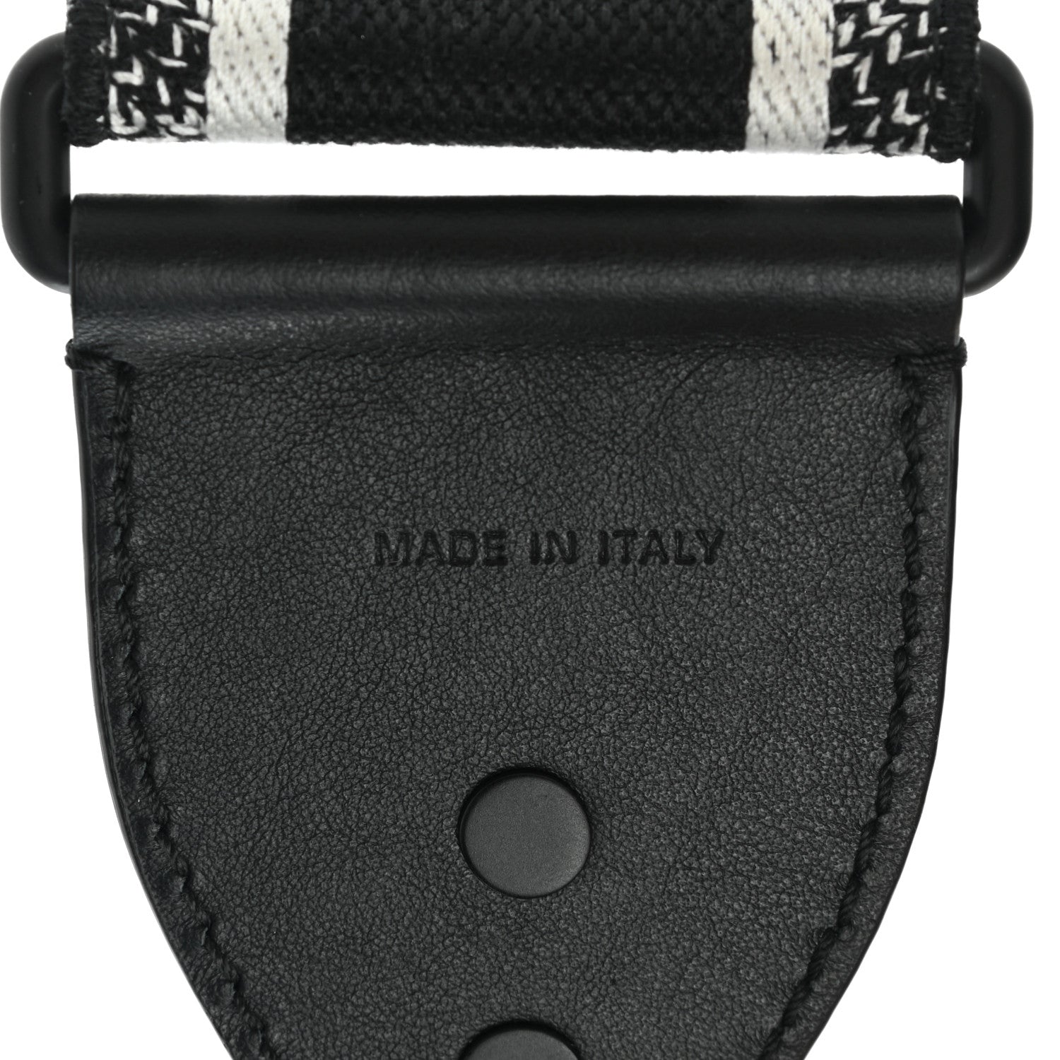 Christian Dior Canvas Embroidered Shoulder Strap Black Ultramatte 4 of 4
