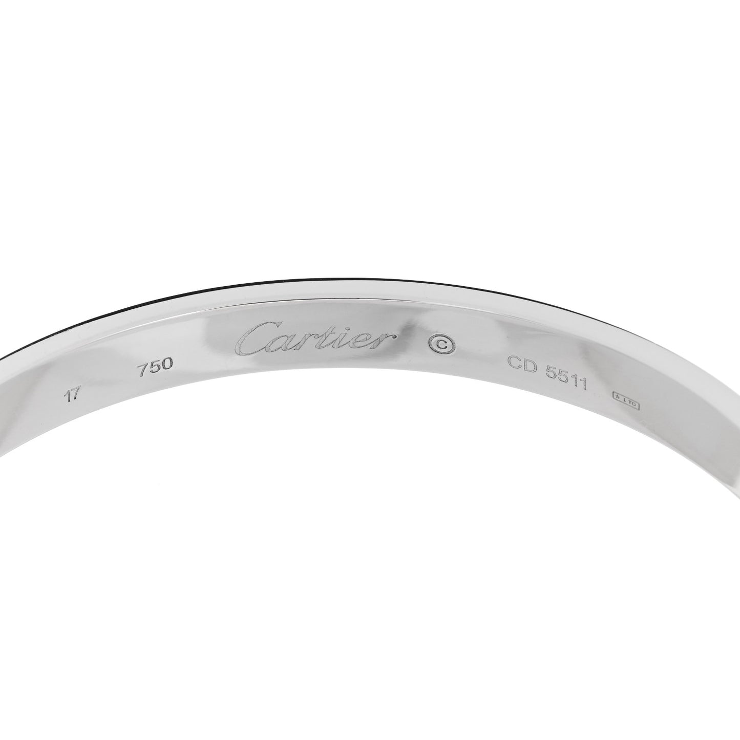 18K White Gold LOVE Bracelet 17